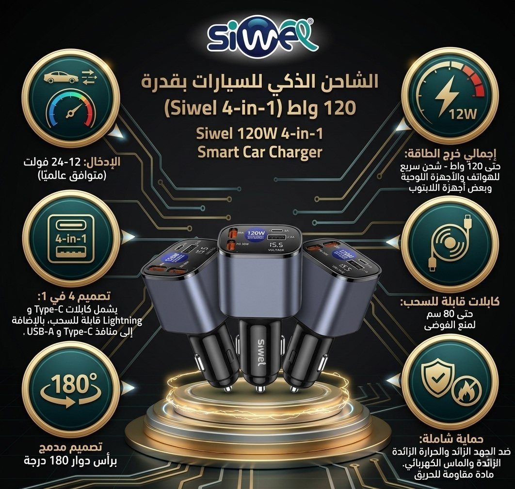 photo_2026-05-01_14-25-45 Car charger 120W 4 in1 - Image 1