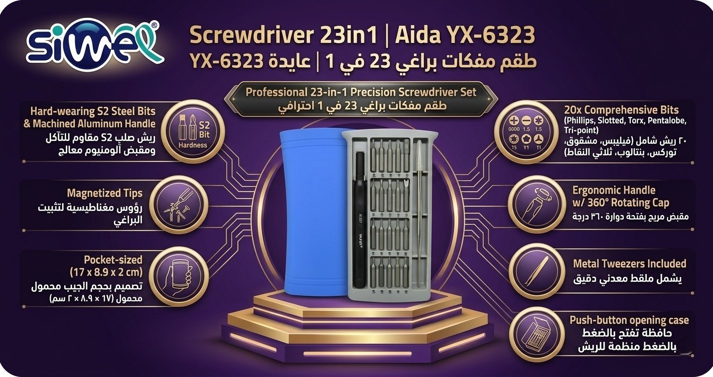 photo_2026-05-18_00-39-04 Screwdriver 23in1 aida YX-6323 - Image 1