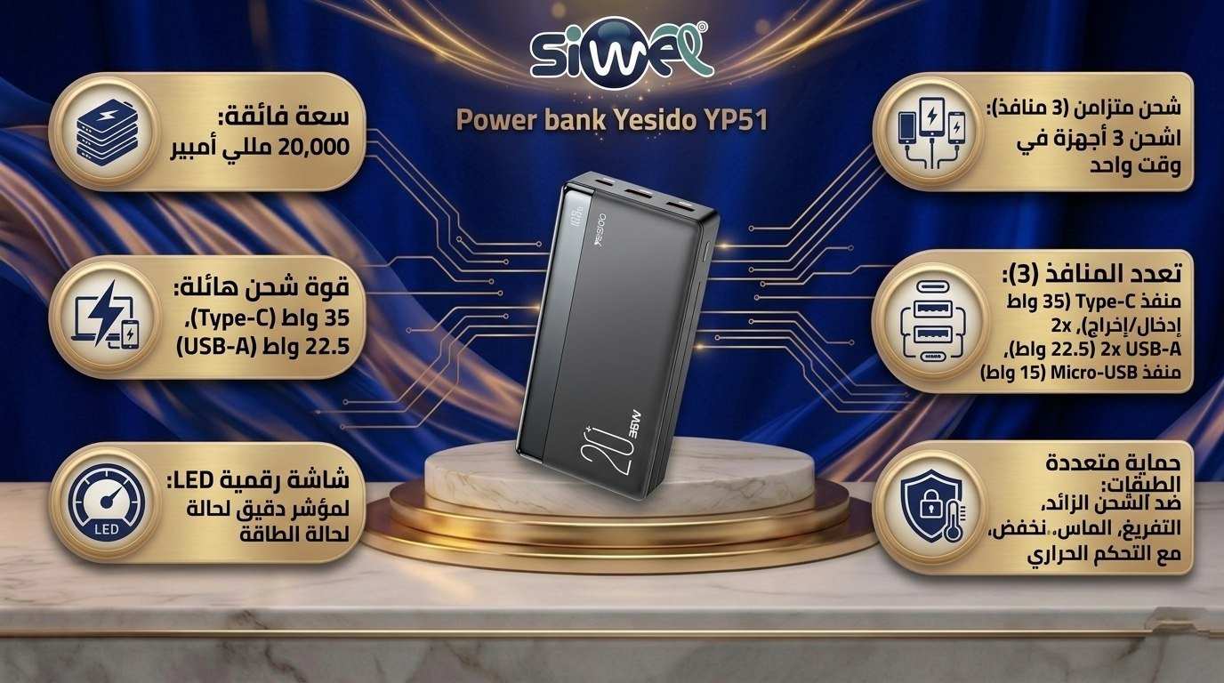 photo_2026-06-14_11-53-55 Power bank Yesido YP51 - Image 1