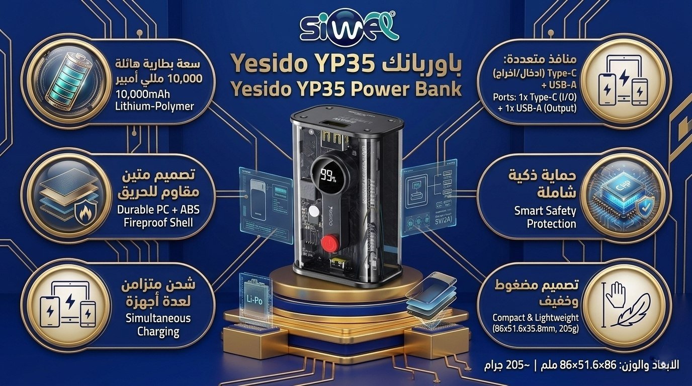 photo_2026-06-14_12-09-33 Power bank Yesido YP35 - Image 1